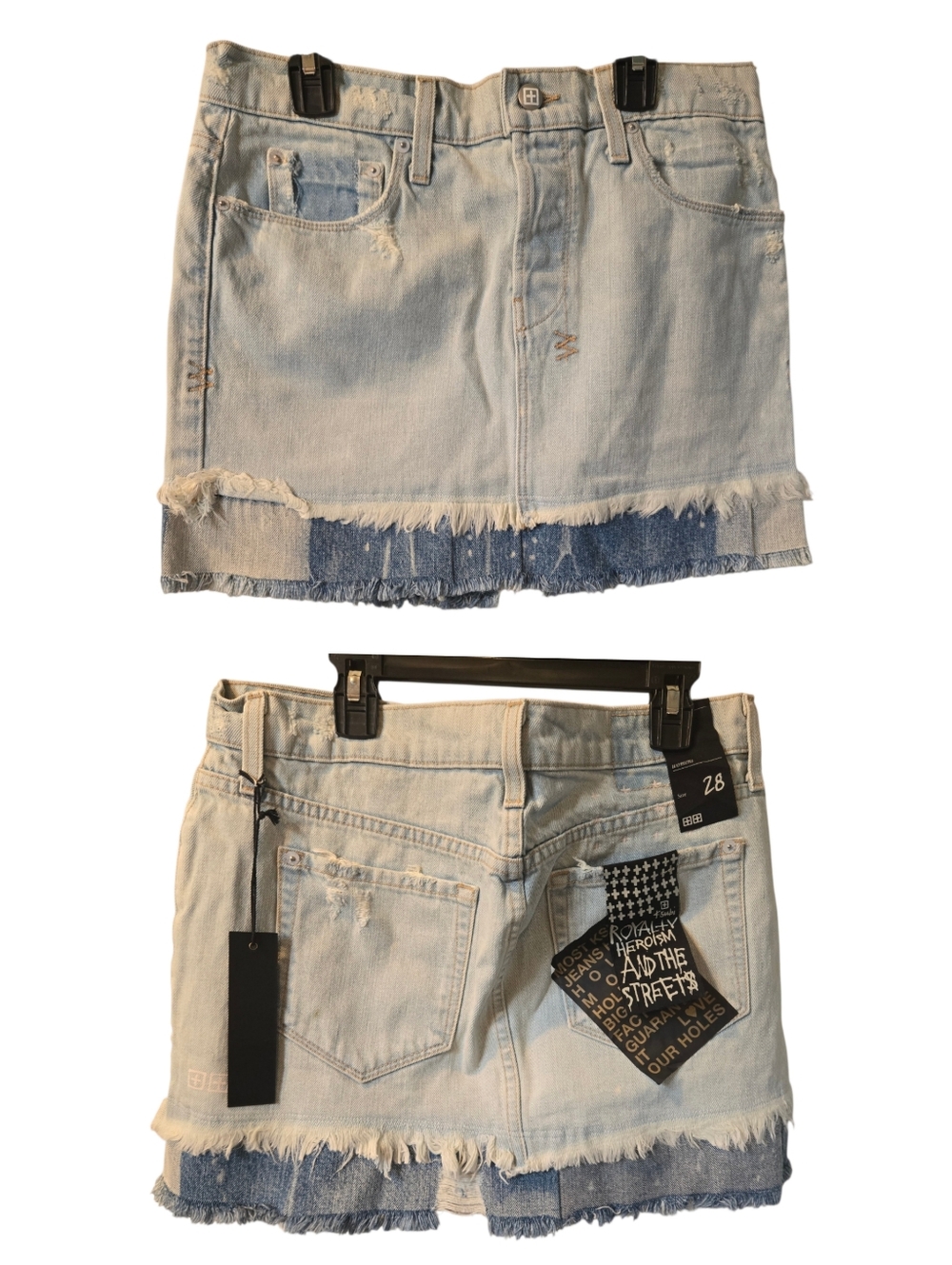 NWOT Ksubi Distressed Mini Skirt